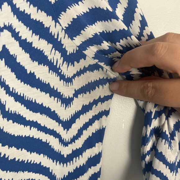 Lilly Pulitzer Rossmore Midi T-Shirt Dress Blue Stripe Zebron, Size small - Picture 5 of 10